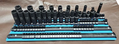 MATCO SCPM306V, 30 PC, METRIC + SAE, 1/2'' DRIVE, DEEP IMPACT, MSH4B RAIL TRAY - Image 1 of 4