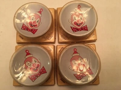 1950s NOS Amerock Child's Kid's Story Book Drawer KNOBS Clown Lot of 4 Sealed - Image 1 of 3