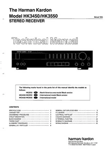 Manual de servicio instrucciones para Harman Kardon HK 3450, HK 3550 - Imagen 1 de 1