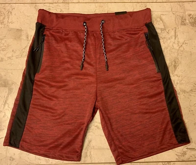 Nuevo - Pantalones Cortos AirWalk Para Hombre Rojo y Negro con Cordón Talla Grande L Con Bolsillos Foto 1 de 4