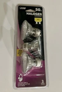Feit Electric Halogen GU10 Base Reflector Flood Bulbs 50W 3-Pack - Picture 1 of 2