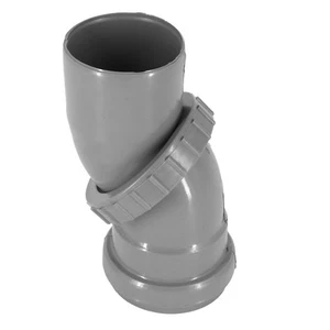 HT Rohr Bogen Abwasser Abfluss DN 50 Drehbar Bogen 0 - 90° - Bild 1 von 1