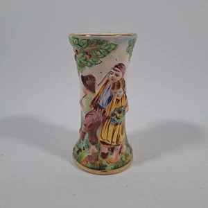 Handbemalte Italien Vase Capodimonte N Krone Mark Relief Gold Baum 1800er Antik - Bild 1 von 8