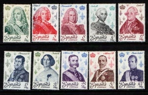 España 1978 Casa de Reyes y Reinas de Borbón SG2544-53 MNH - Imagen 1 de 1