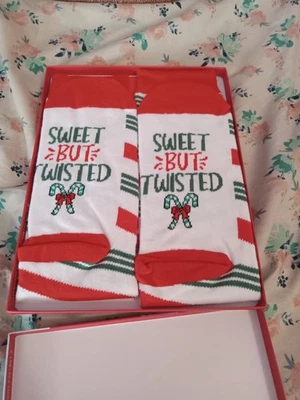 Conjunto de presente meia de Natal novo na caixa - Imagem 1 de 4