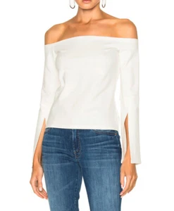 ALEXIS NWT Iggy White Off Shoulder Long Sleeve Top Blouse XS NEW - Picture 1 of 5