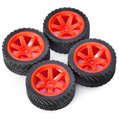 Austar 4PCS 67mm RC Car Rubber Tires Wheel for 1/10 Rolly WLtoys 1/14 144001 - Bild 1 von 4