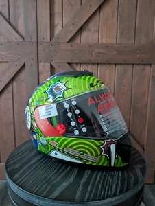 LS2 Breaker Full Face Motorcycle Helmet Pinball Green Fallout Krome Adult Small - Picture 1 of 5