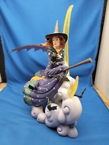 Lenox Moonlight Enchantress Witch with Broom Figurine 10 1/2" Tall