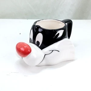 1989 Warner Bros Sylvester The Cat Sculpted Coffee Mug The Good Co. Six Flags - Picture 1 of 4