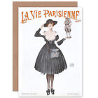 La Vie Parisienne Military Message Blue Rude Magazine Cover Blank Greeting Card