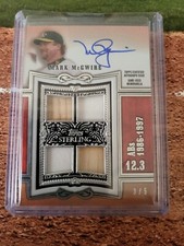 2020 Topps Sterling Mark McGwire Sterling Swings Quad Relic/Auto #3/5
