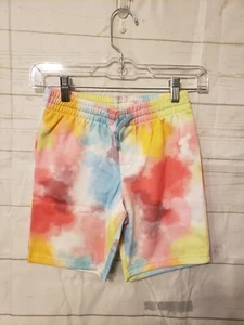Art Class Girls Sleep Shorts Sweat Shorts Size S (6-7) Tye Dye Flame Resistant - Picture 1 of 7