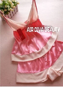 Women lady Sexy Strap Nightie Sleep Chemisole Tops Pants Sleepwear Pajama Set - Picture 1 of 7