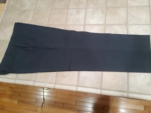 Mens Black Brown 1826 Dress Grey Pants Size 42 x 30 Flat Front - Picture 1 of 15