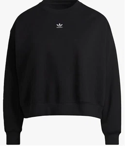 adidas Originals Women's Adicolor Essentials Crew Sweatshirt, Black, Size L - Picture 1 of 4