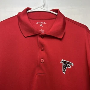 Camisa polo Atlanta Falcons/Antigua roja manga corta talla M - Imagen 1 de 8