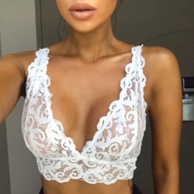 Mujeres Encaje Floral Bralette Bralet Sujetador Bustier Chaleco Top Corto Cami Tanque Damas Sujetador Foto 1 de 4