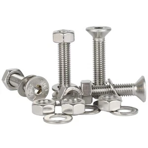 Kit de tornillos contrahundidos M5 M6 M8 M10 enchufe tuercas hexagonales y lavadoras A2 acero inoxidable - Imagen 1 de 25