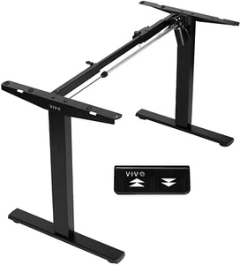 VIVO- Black Electric Stand Up Desk Frame, Single Motor Standing Adjustable Base - Picture 1 of 6