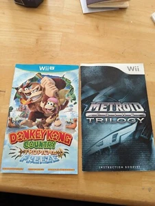 Metroid prime TRILOGY and Donkey Kong tropical freeze manuals - Picture 1 of 1