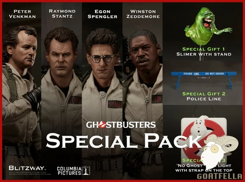 NEW MISB AUTHENTIC BLITZWAY GHOSTBUSTERS PETER RAYMOND EGON WINSTON SPECIAL PACK Cover
