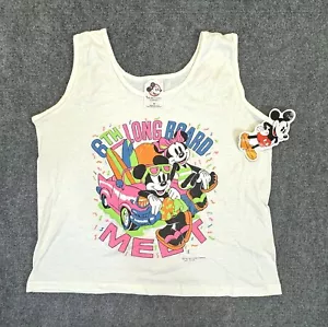 Vintage Disney Mickey and Minnie M 6th Long Board Meet Tank Top Made in USA - Picture 1 of 8