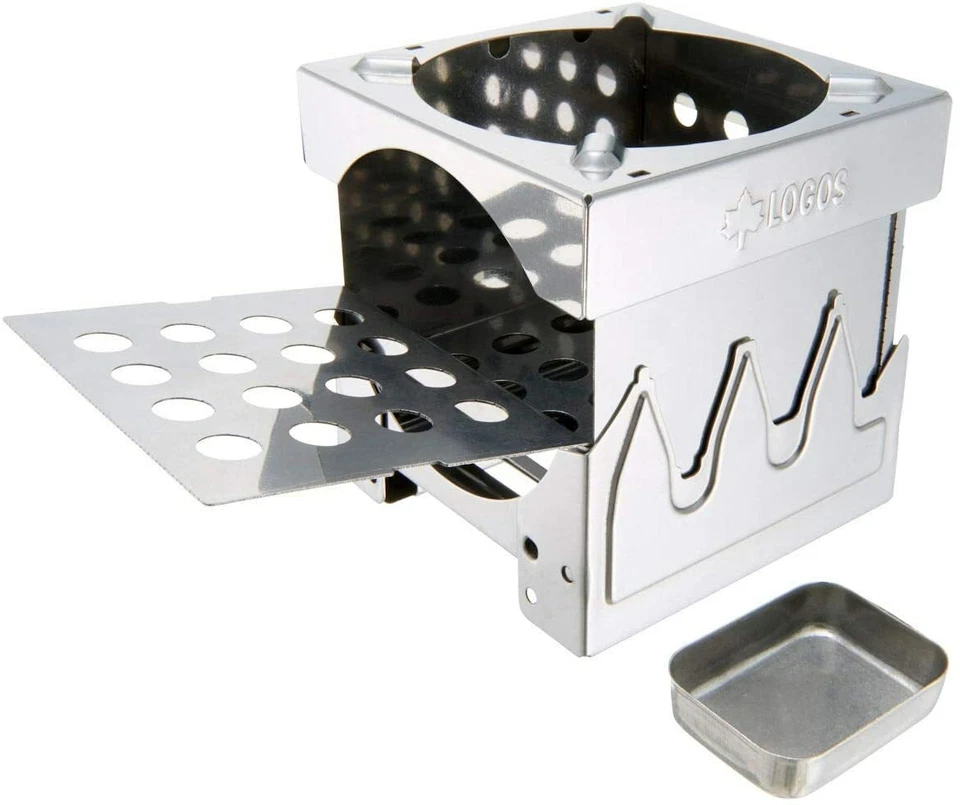 Ultra-small Outdoor Stove grill Mini KAMADO Solo camp stainless 230g LOGOS  - Image 1 of 4