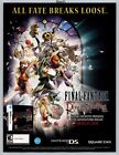 Final Fantasy Ring Of Fates Nintendo DS Game Promo 2008 Full Page Print Ad