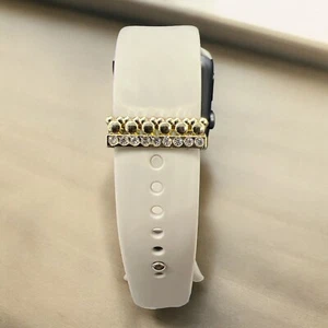 Gold Color Rhinestone Mickey Smart Watch Band Charms Decorative Bar Charm - Picture 1 of 1