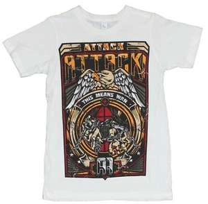 Attack Attack Mens T-Shirt - Eagle and Chains Crest This Means War! on Whit - Picture 1 of 1