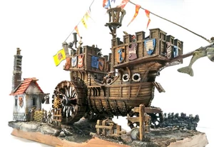 WARHAMMER SIGMAR/FANTASY FORGE WORLD EMPIRE LAND SHIP CUSTOMIZED OOP PRO PAINT - Picture 1 of 1