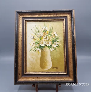 Vintage Floral Still Life Original Paula F. Naselli Oil Painting Matted/Framed - Picture 1 of 17