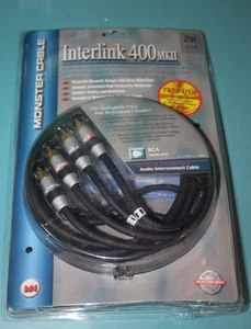 Monster Cable Interlink 400 MKII 2m 6,6' PAAR RCA Audio VERBINDUNGSKABEL NEU - Bild 1 von 3