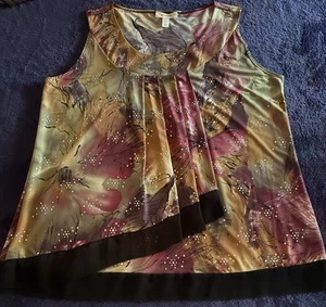 Vestido Granero Mujer Plisado Camiseta sin Mangas Lentejuelas Multicolor Talla 1X - Imagen 1 de 10