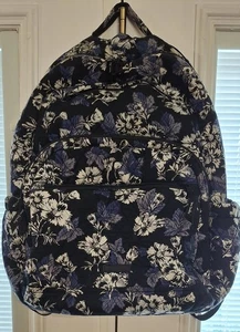 Vera Bradley XL Fabrice Black & White Backpack - Picture 1 of 8