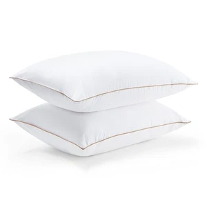 ® Goose Feathers and Down Pillows, Premium Medium to Firm Bed Pillows for Sle... - Picture 1 of 8