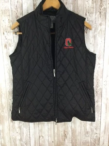 Ohio State Buckeyes Campus Specialties Black Quilted Vest Zip Pockets Small - Picture 1 of 6