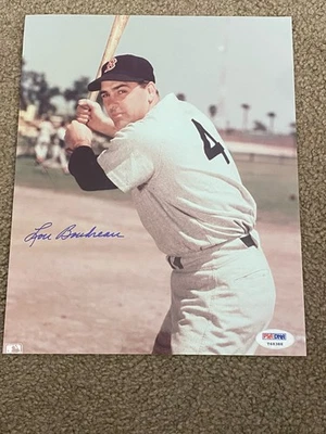 Foto autografiada de 8 X 10 con certificación PSA de Lou Boudreau  Foto 1 de 3
