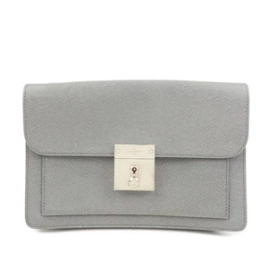 Louis Vuitton Taiga Leather Neo Belaia Clutch Bag Glacier M32683 Auth Used F/S - Picture 1 of 24
