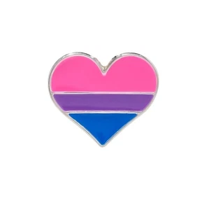 1/2/5/10/25/50 Stck. Bisexuell Stolz Flagge Pin, Herz Pin - Bi-Pride Anstecknadeln für... - Bild 1 von 7