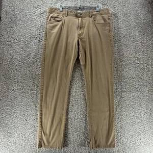 Ballin Pants Men 38x32 British Tan Straight Chino Flat Front Comfort Pima Cotton - Picture 1 of 10