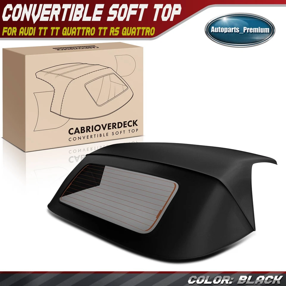 Capota blanda convertible negra para Audi TT 2008-2013 TT Quattro TT RS Quattro 11-13 Foto 1 de 4