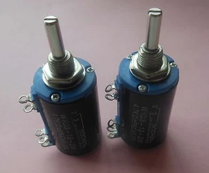 2pc Multi-Turn Wirewound Potentiometers WXD3-12 1K 1.5K 2.2K 10K  to 22K Ω OHM - Picture 1 of 3
