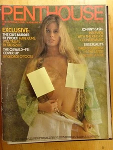 Penthouse Magagine August 1975 Marguerite Cordier Trisexuality Johnny Cash - Picture 1 of 3