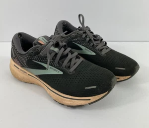 Brooks Ghost 14 Womens Size 8B Black Peach Gray 1203561B026 Athletic Shoe - Picture 1 of 7