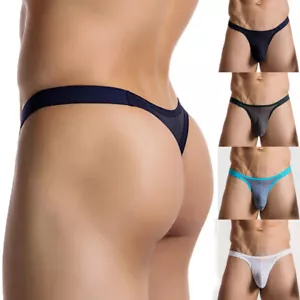 Sexy Para Hombres Tiro Bajo Abultado Bolsa Tanga Espalda en T Tanga Calzoncillos Calzoncillos Ropa Interior - Imagen 1 de 31