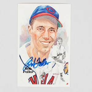 Bob Feller Signed Postcard Indians - COA JSA - Picture 1 of 3