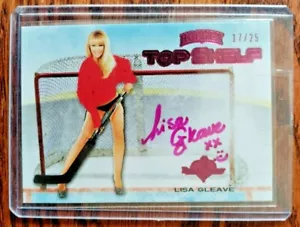 2014 Bench Warmer Hockey Top Shelf Autographs Pink Lisa Gleave 17/25 - Picture 1 of 2