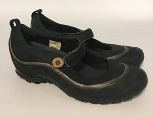 Merrill Bandeau Chocolate Plaza Brown Suede Mary Jane Low Wedge Shoes Size 7 - Picture 1 of 4